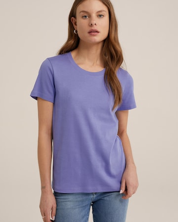 T-shirt WE Fashion en violet : devant