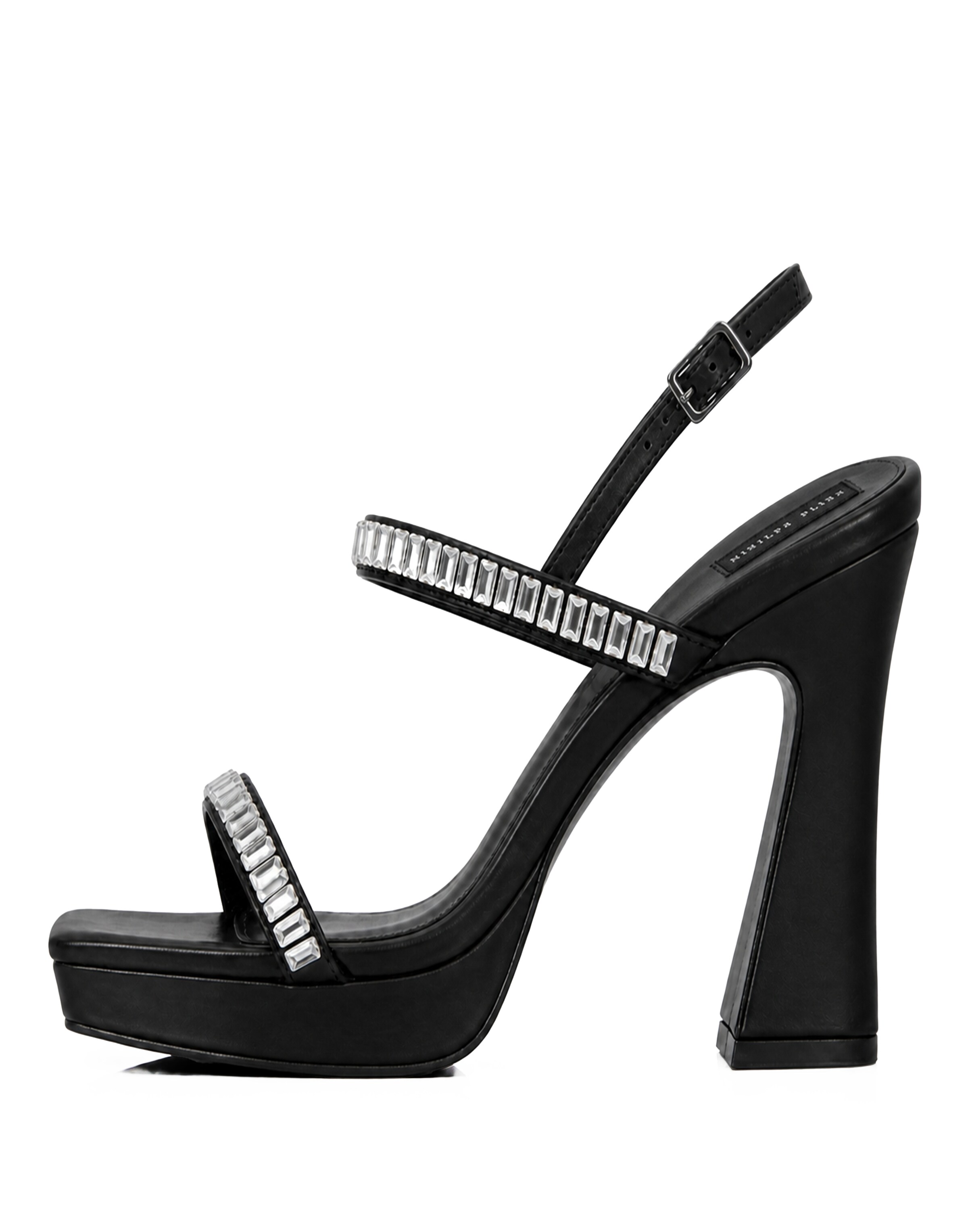 Philipp Plein Sandaal in Zwart: voorkant