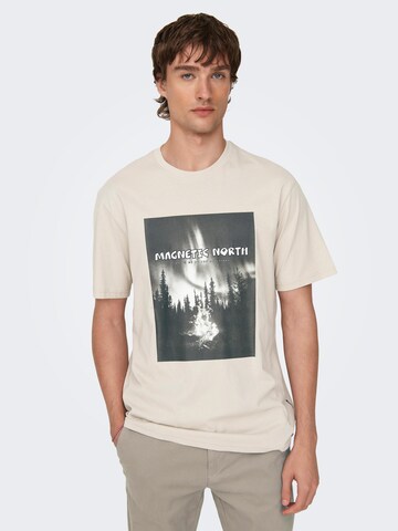 Only & Sons Shirt 'OREN' in Grijs: voorkant
