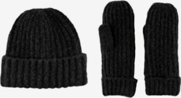 Little Pieces Beanie 'Pyron' in Black: front