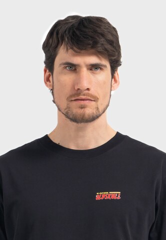 Oldskull T-Shirt 'Xtreme Tattoo Tiger Skull Graphic' in Schwarz