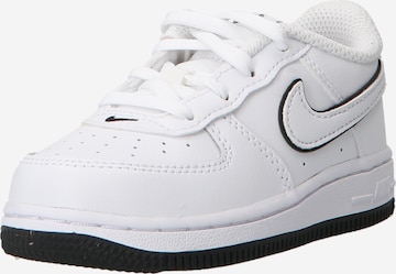 Nike Sportswear - Sapatilhas 'FORCE 1' em branco: frente