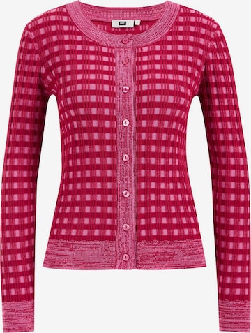 WE Fashion Knit Cardigan in Pink: front