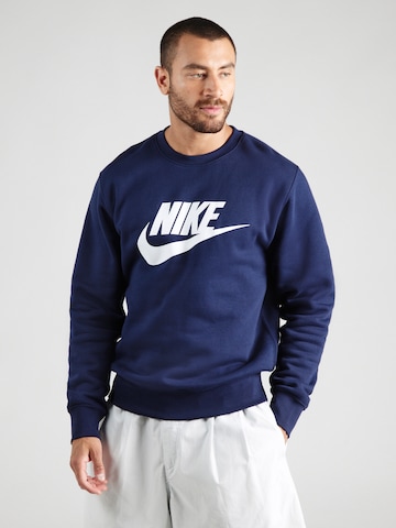 Nike Sportswear Majica 'CLUB' | modra barva: sprednja stran
