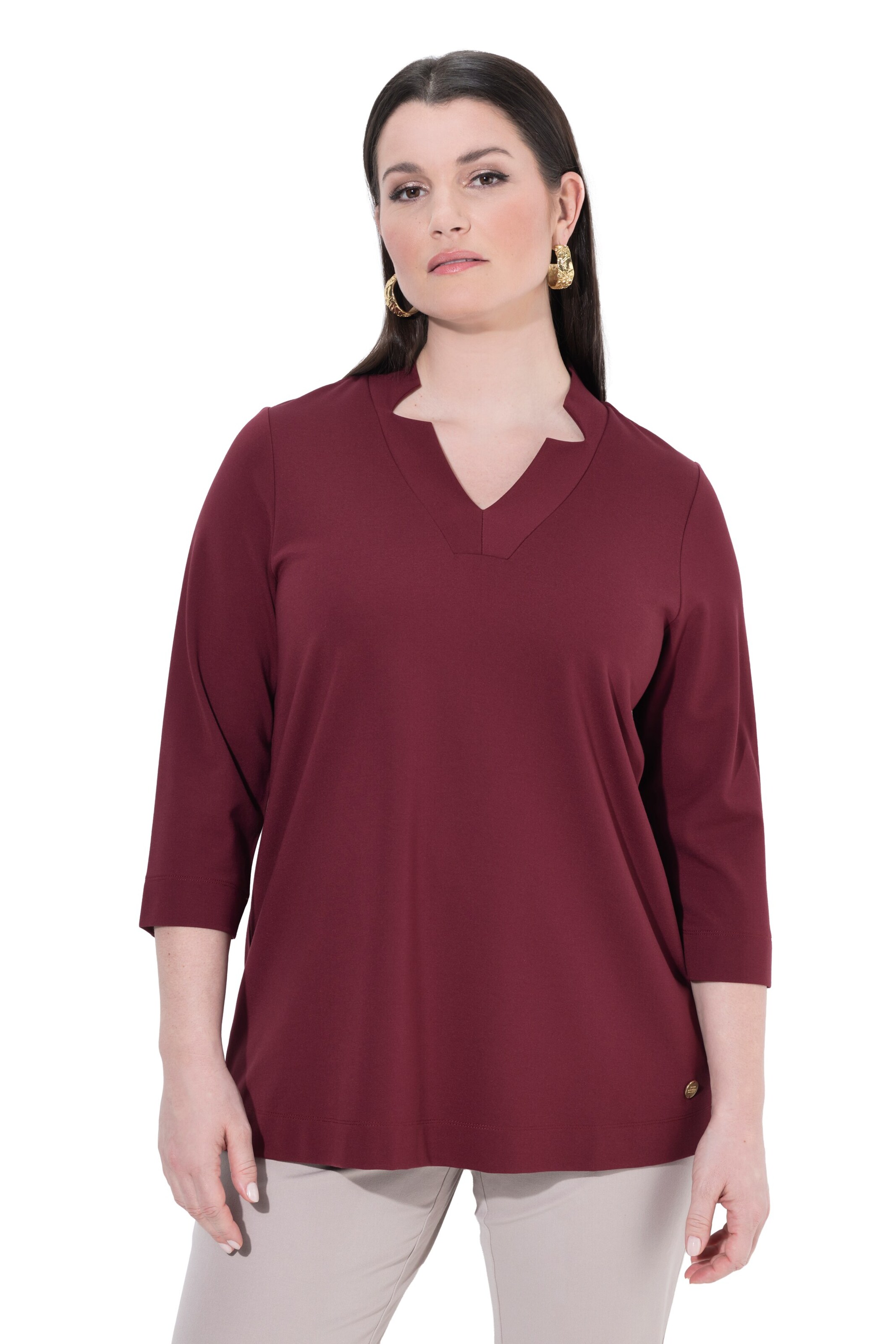 Ulla Popken Shirt in Rood: voorkant