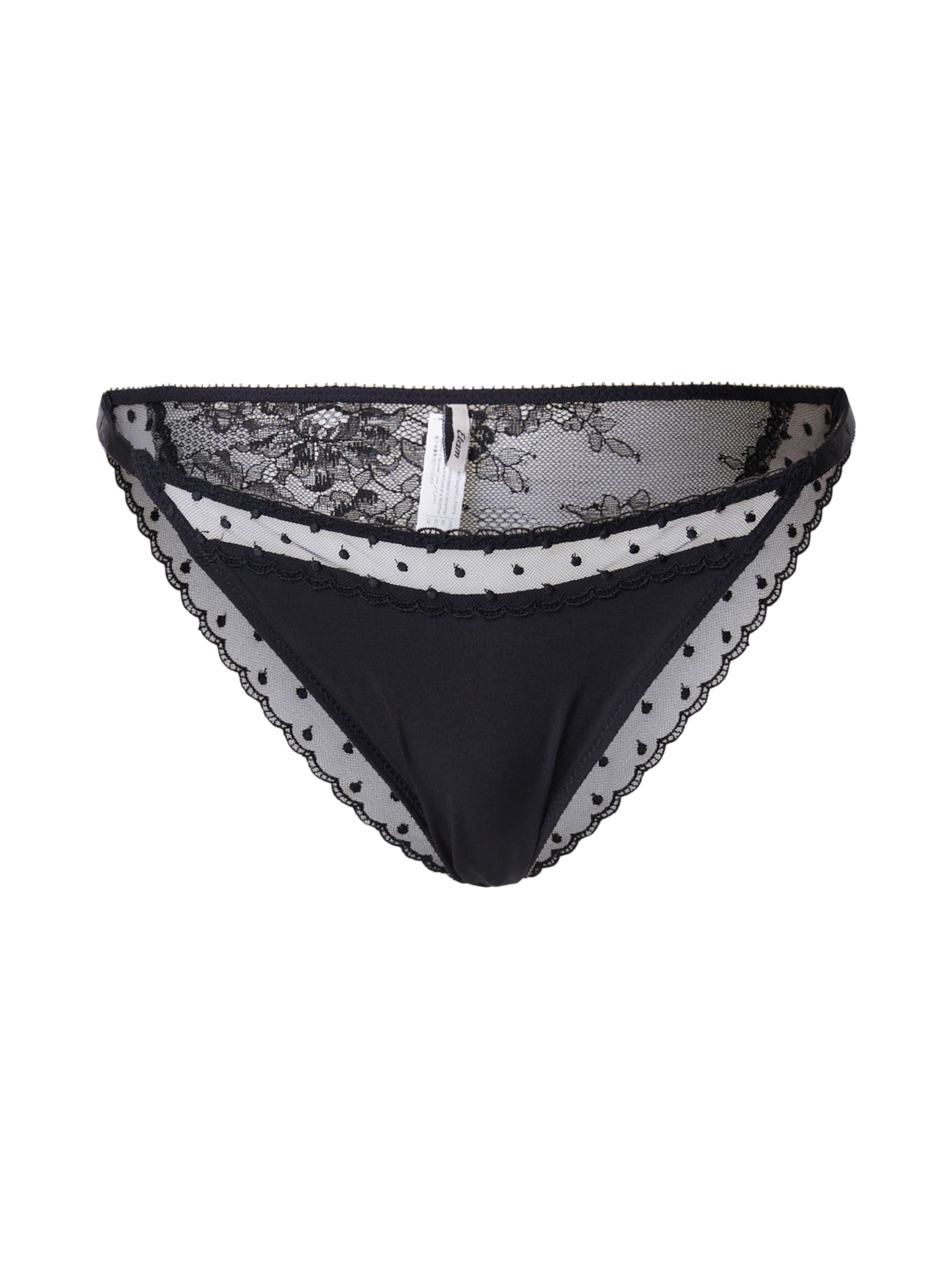 ETAM Слип 'Plume' в черно: отпред