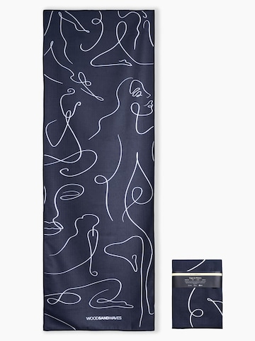 woodsandwaves Mat 'Zen Lines' in Black: front