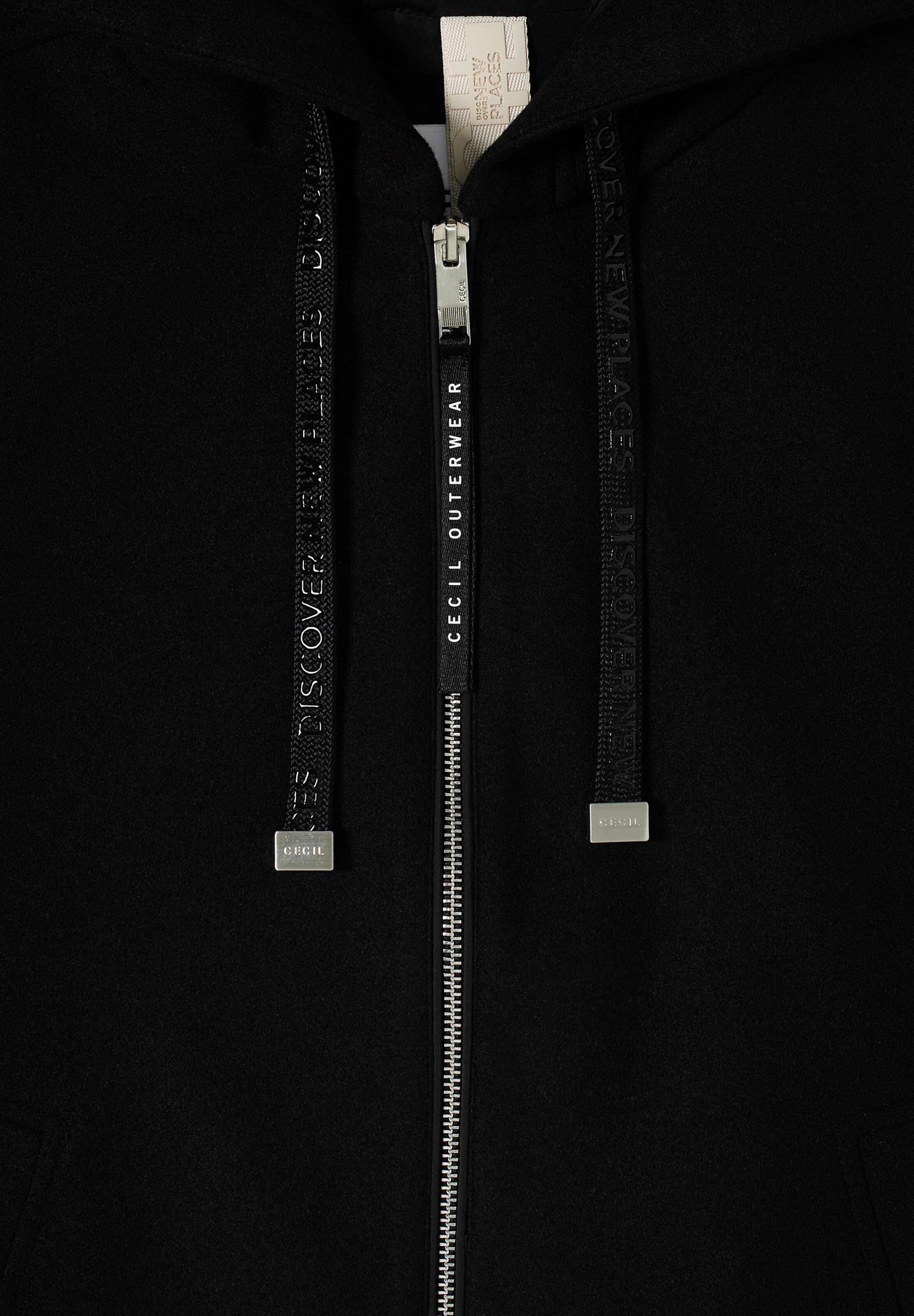 CECIL Sweatjacke in Schwarz
