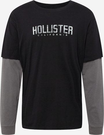 HOLLISTER Μπλουζάκι σε μαύρο: μπροστά