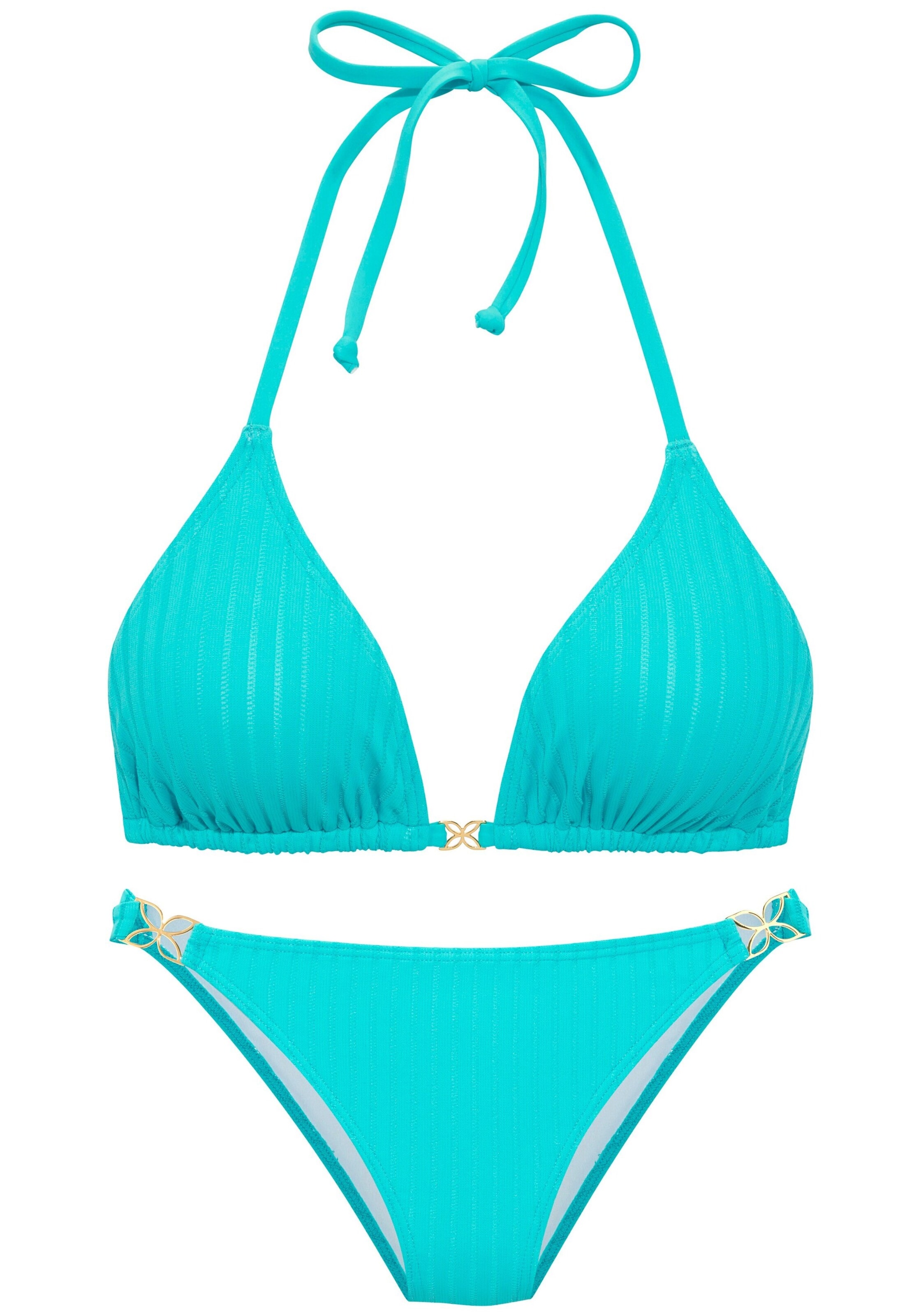 LASCANA Triangle Bikini in Green: front