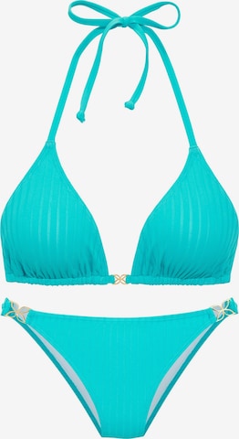LASCANA Triangle Bikini in Green: front