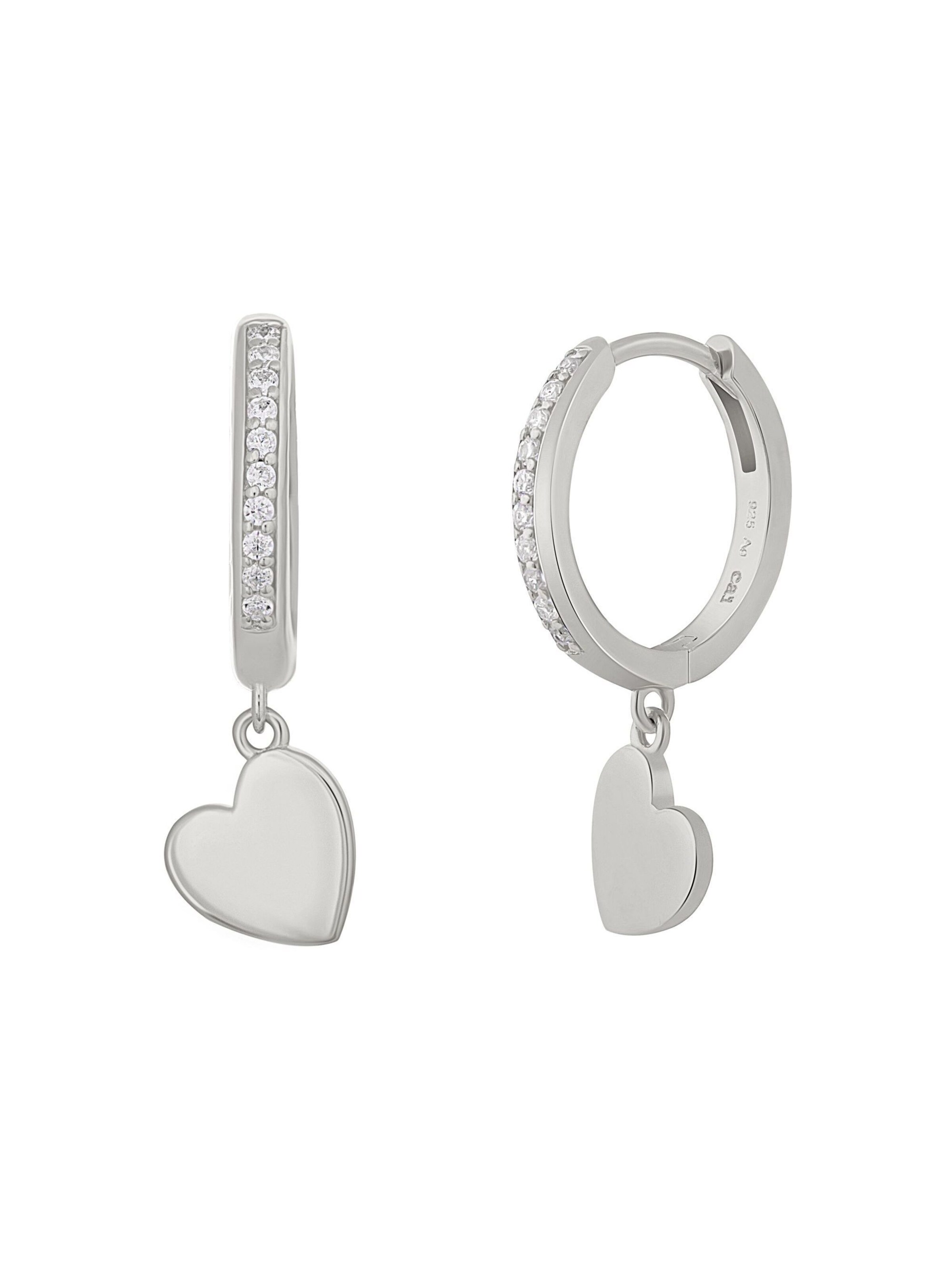 caï Boucles d'oreilles en blanc, Vue avec produit