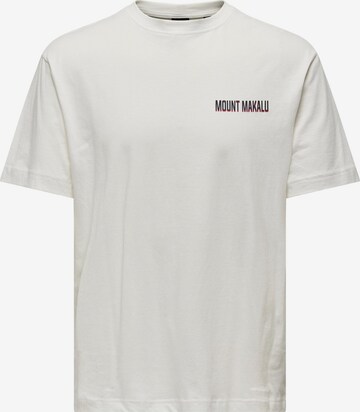 T-Shirt 'TYLAN' Only & Sons en blanc : devant