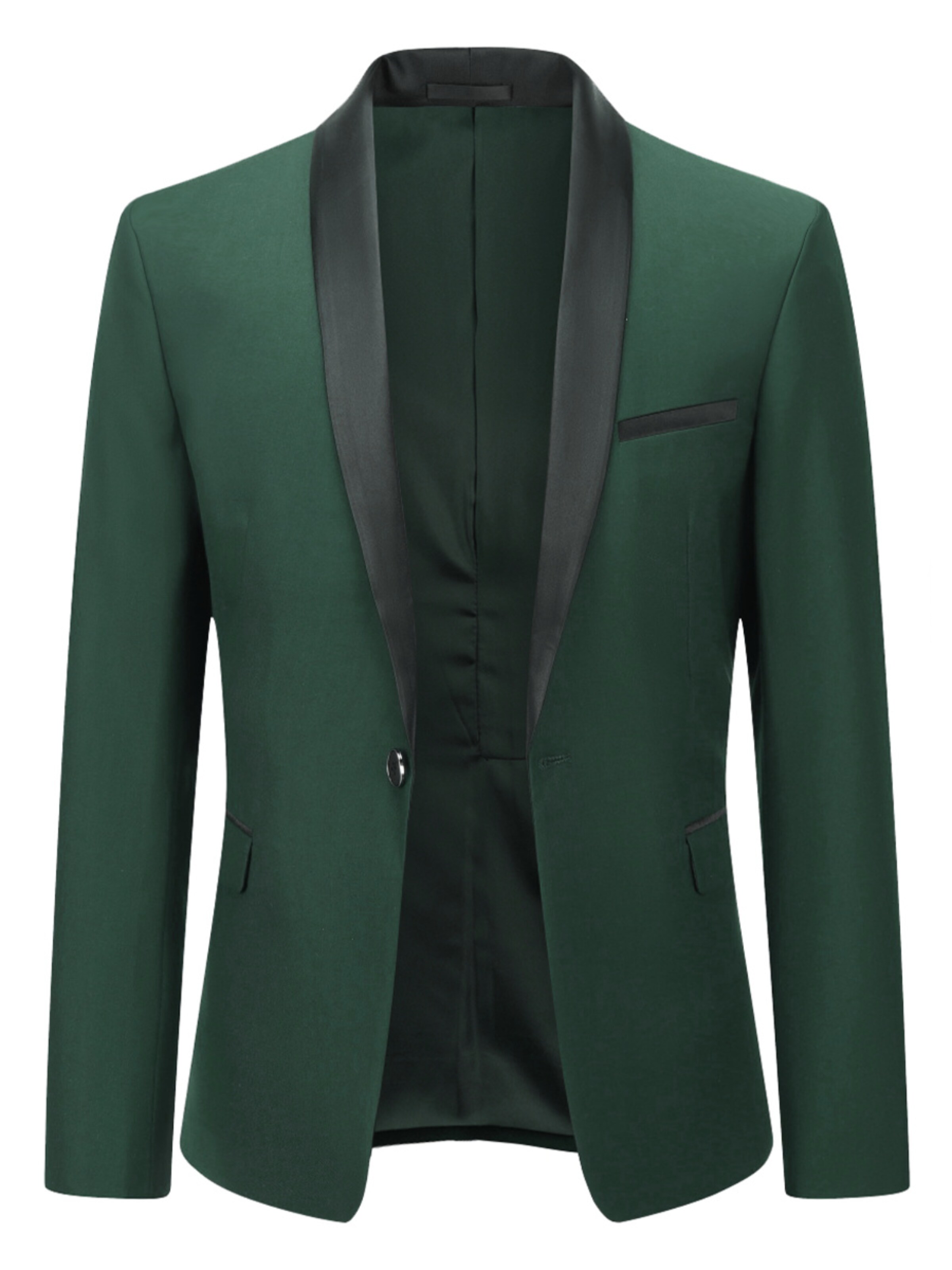 Youthup Slim Fit Business-Sakko in Grün: Vorderseite