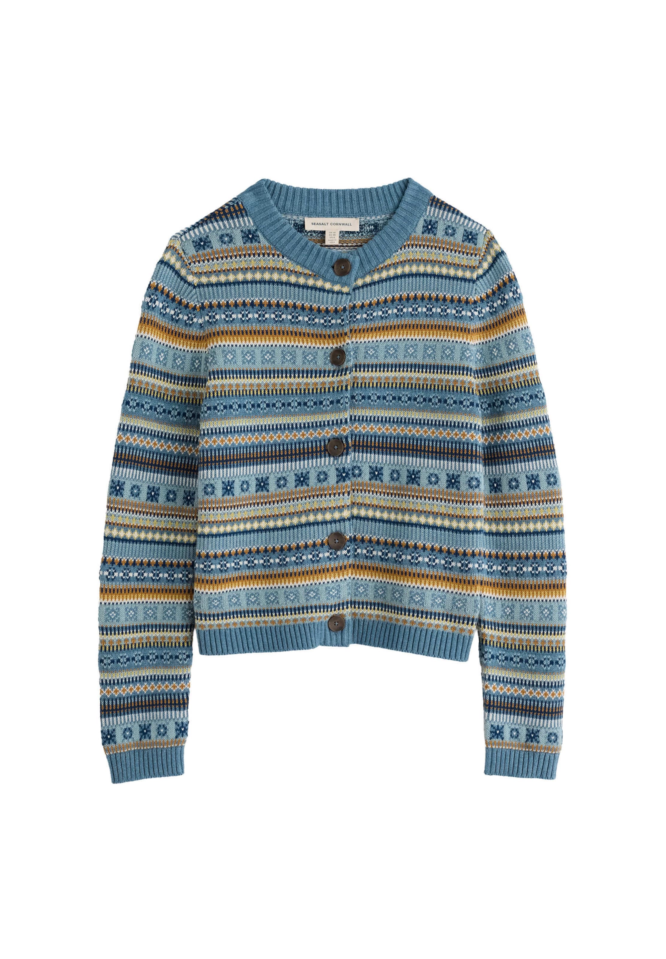 Seasalt Cornwall Cardigan ' 'Cove Cottage' ' i blå: forside