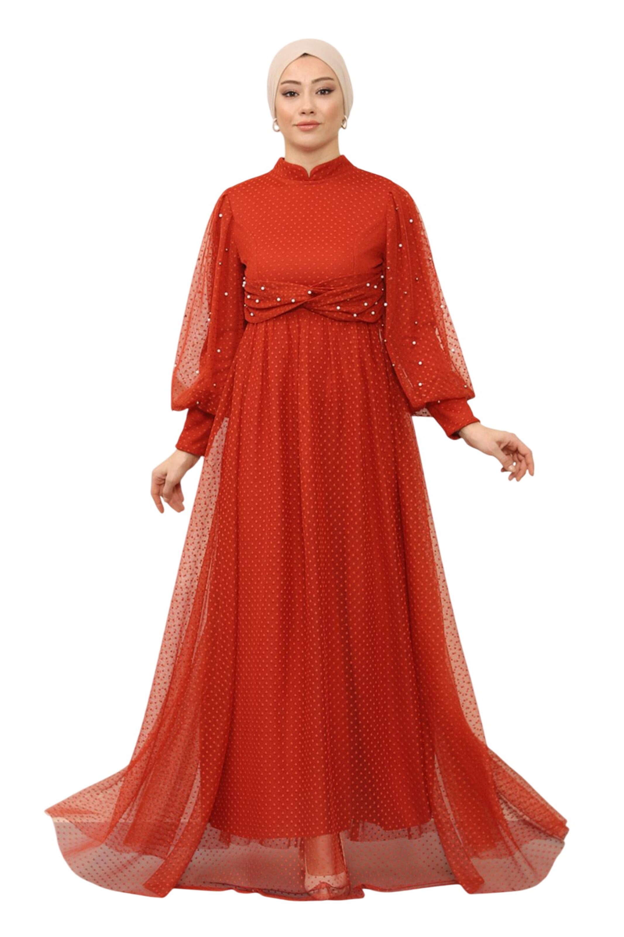 MODAMIHRAM Avondjurk in Rood: voorkant