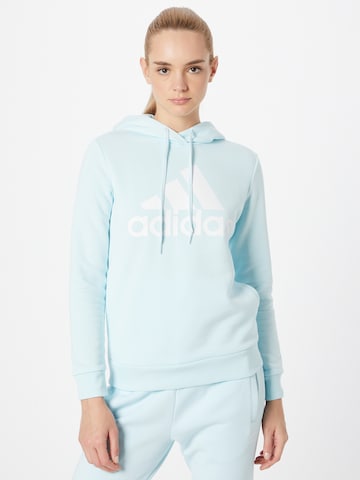 ADIDAS SPORTSWEAR Sportovní mikina 'Essentials Logo Fleece' – modrá: přední strana
