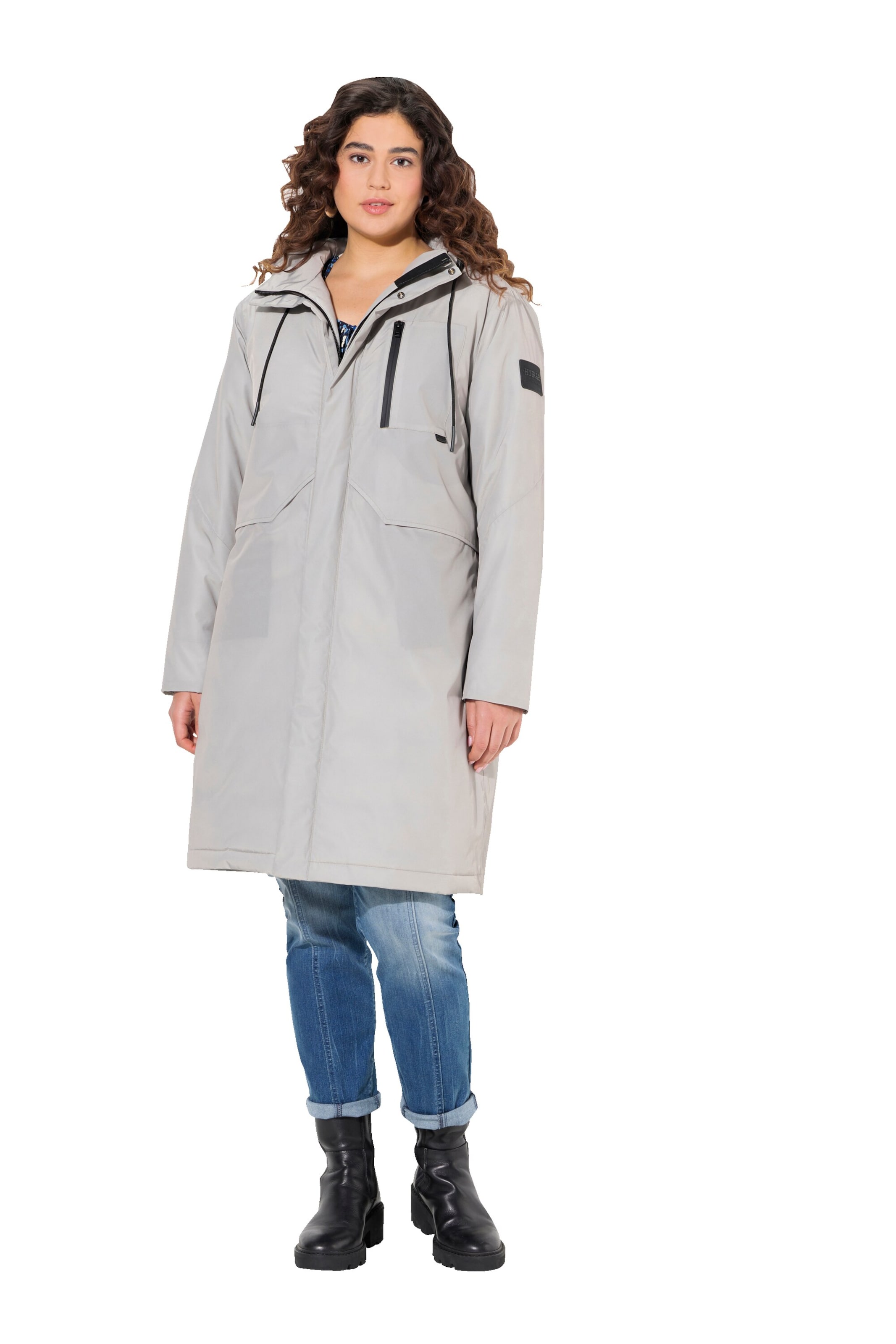 Ulla Popken Wintermantel in Grijs