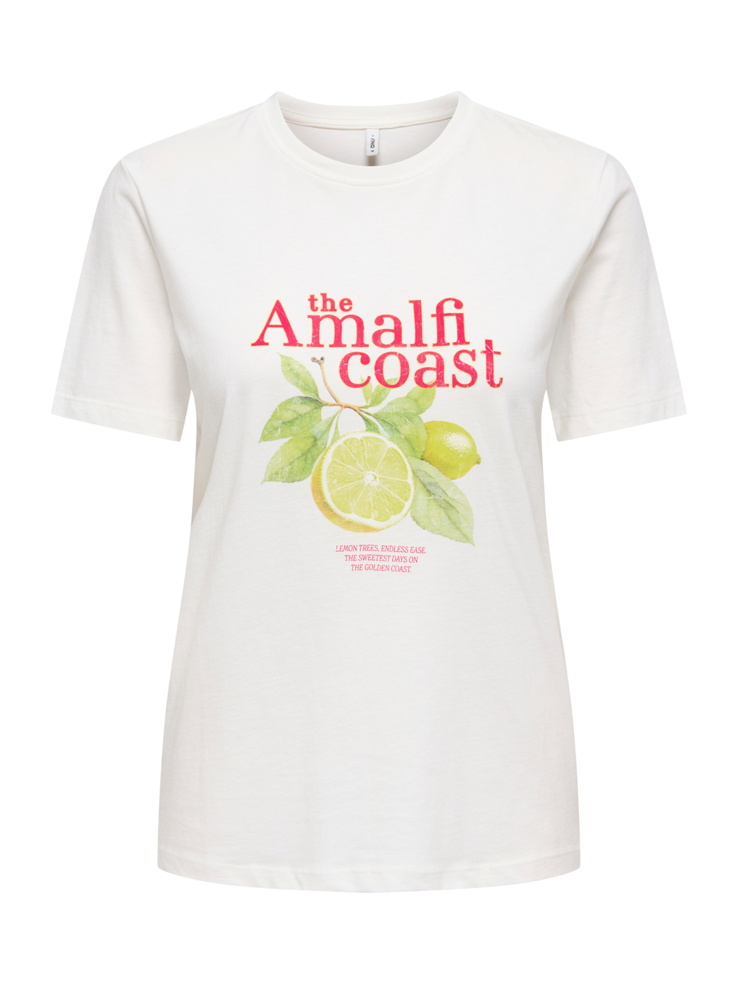 Marškinėliai 'ONLHENNY' iš ONLY, spalva – žaliosios citrinos spalva / nendrių spalva / granatų spalva / balta, Prekių apžvalga