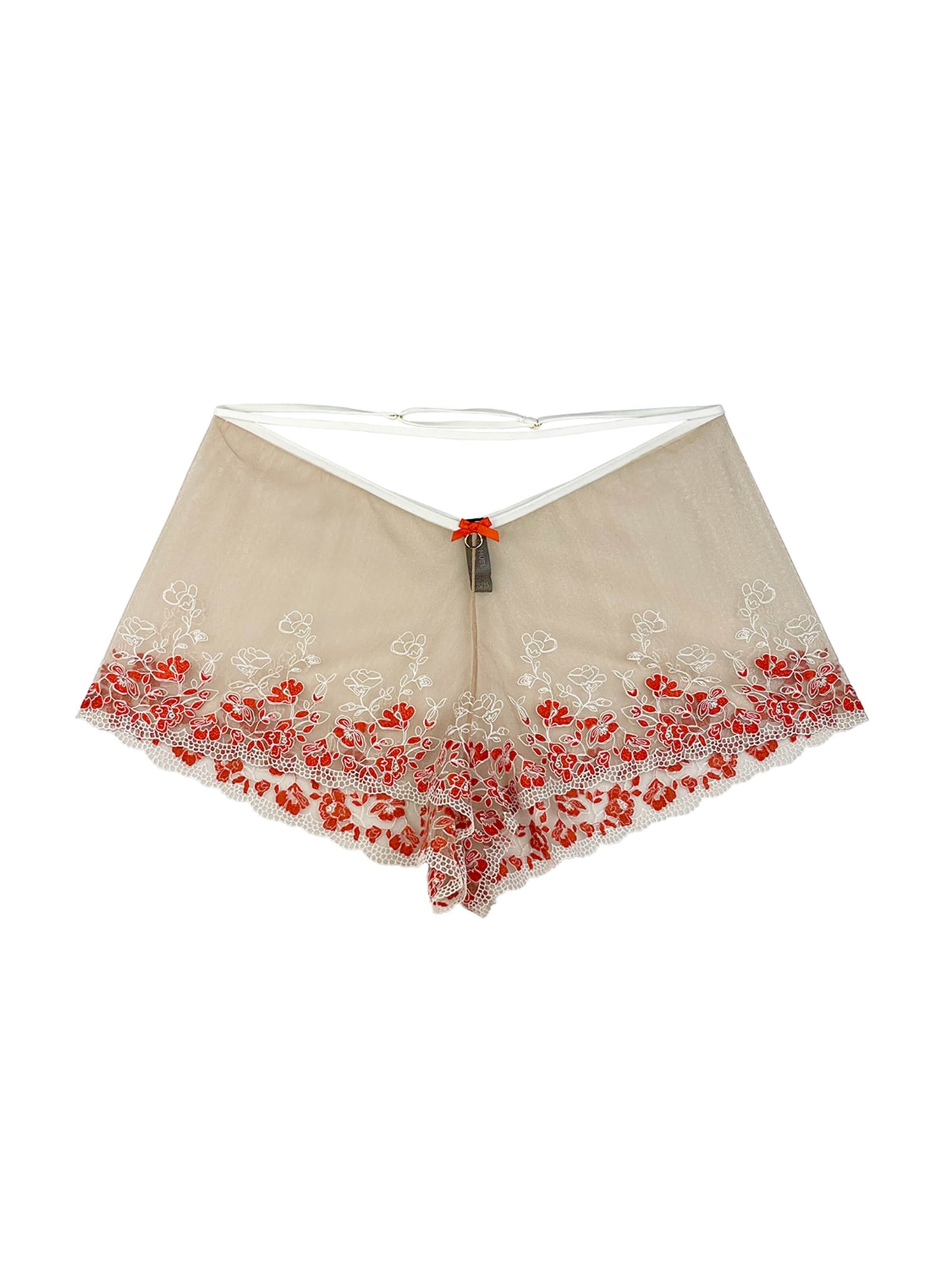 La Muel Lingerie Pyjamabroek 'bride carnelian french knickers' in Oranje: voorkant