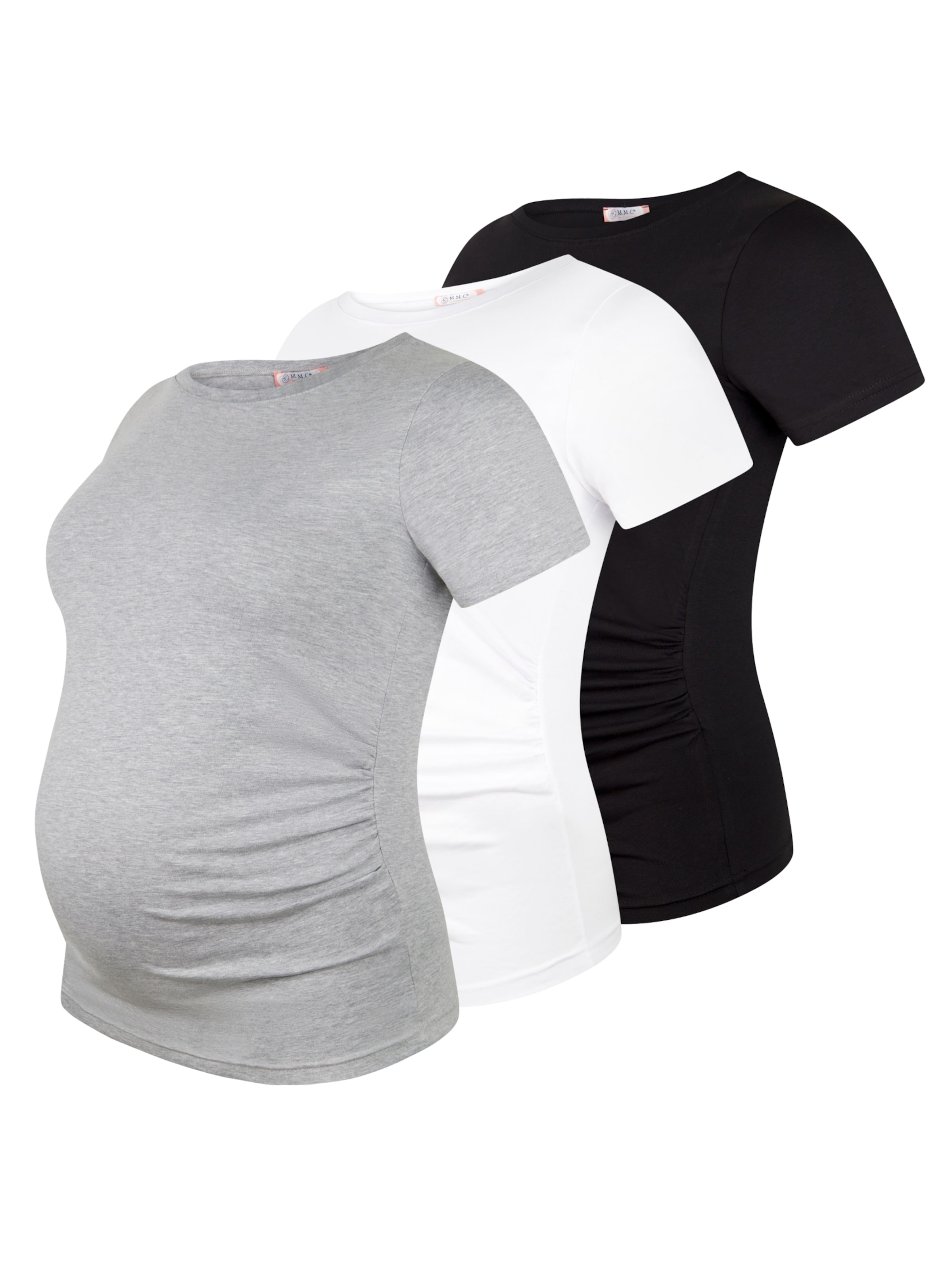 M.M.C. Shirt 'Basic Umstandsmode Kurzarm' in Grey: front