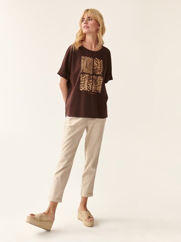 TATUUM Shirt 'LIKE' in Brown