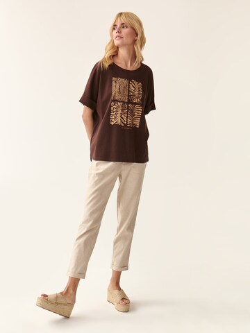 T-shirt 'LIKE' TATUUM en marron