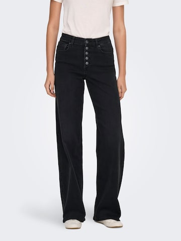 ONLY Wide Leg Jeans i sort: forside