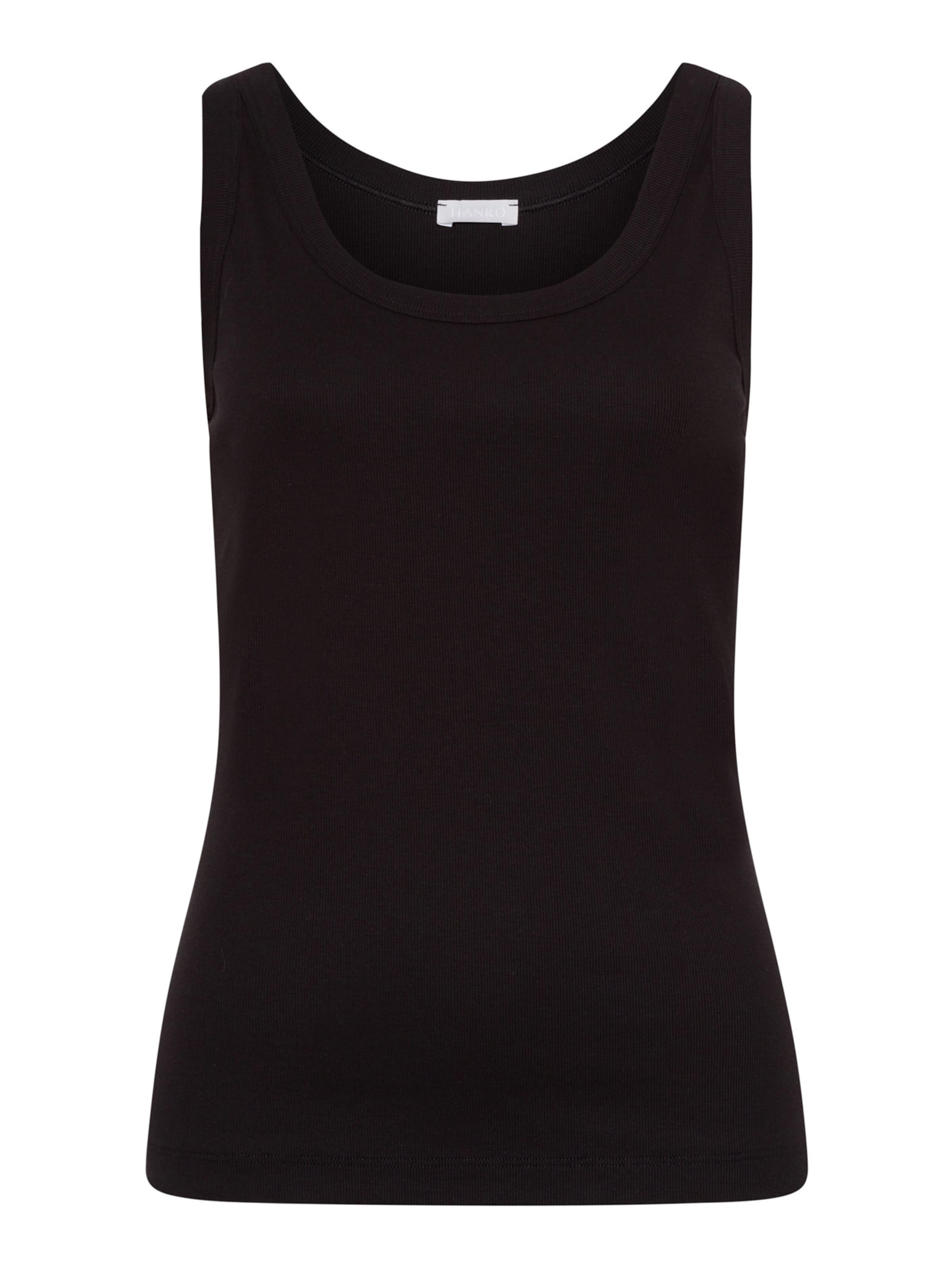 Hanro Top 'Sleep & Lounge' in Zwart: voorkant