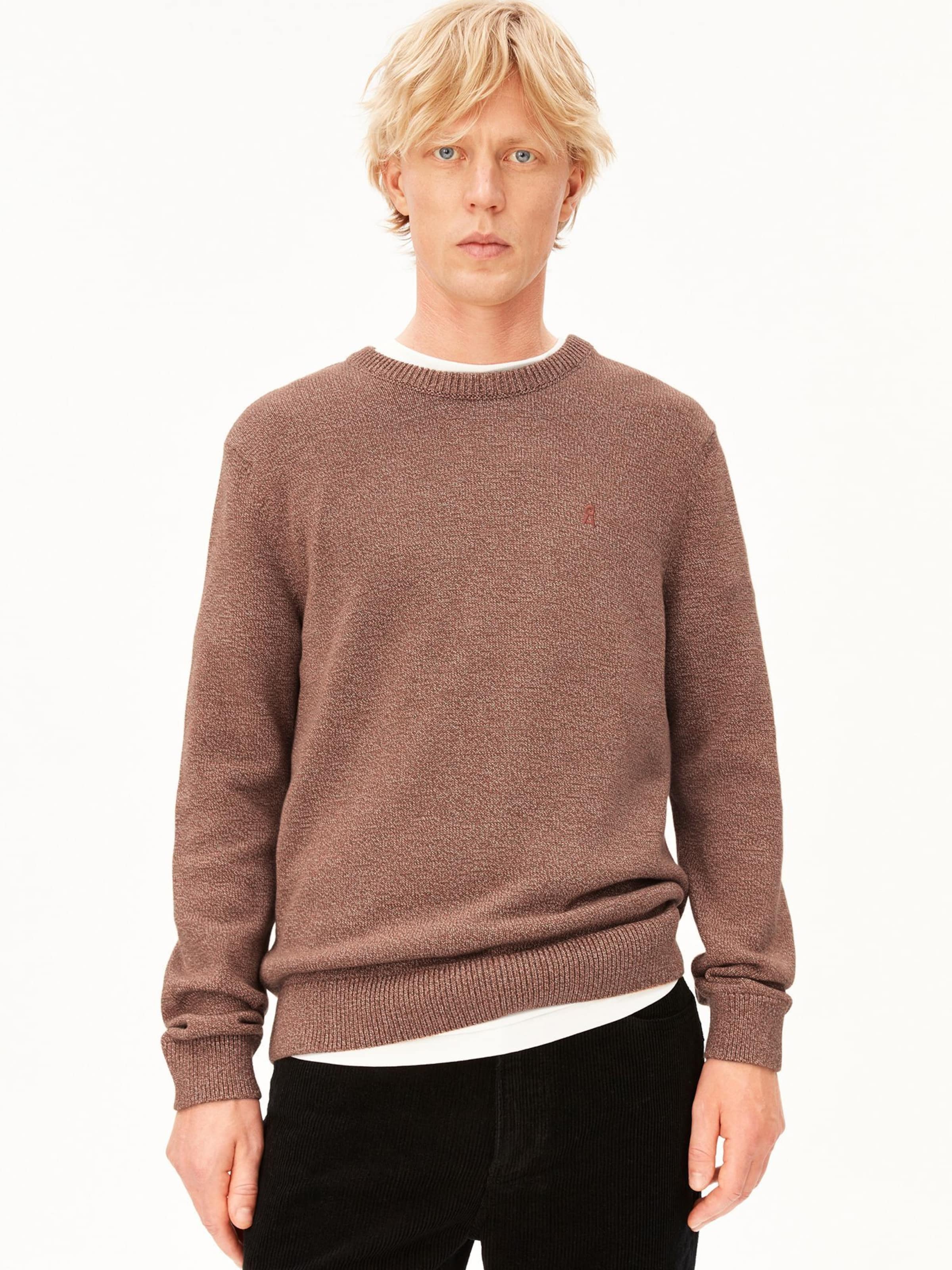 ARMEDANGELS Strickpullover 'ALVAARIO' in Braun: Vorderseite