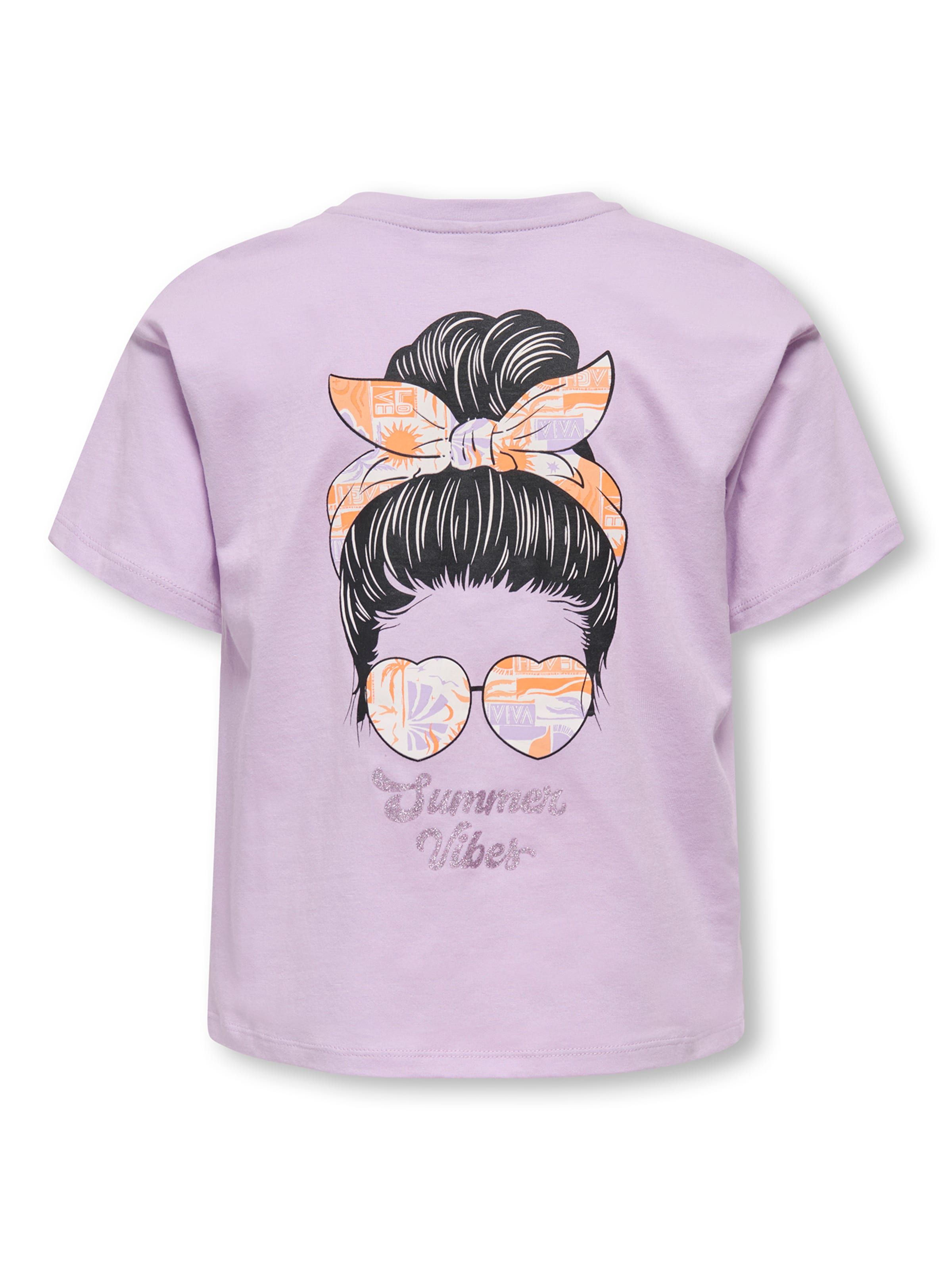 ONLY GIRLS Футболка в Лиловый