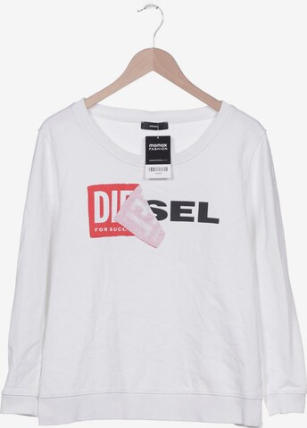 DIESEL Sweatshirt & Zip-Up Hoodie in L in White: front