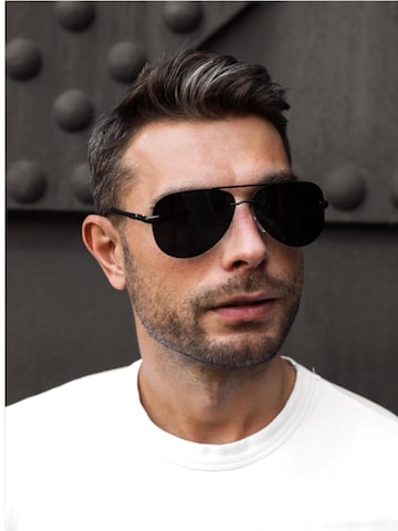Lunettes de soleil 'Pilotenbrille Sonnenbrillen Laudin' VEYREY en noir