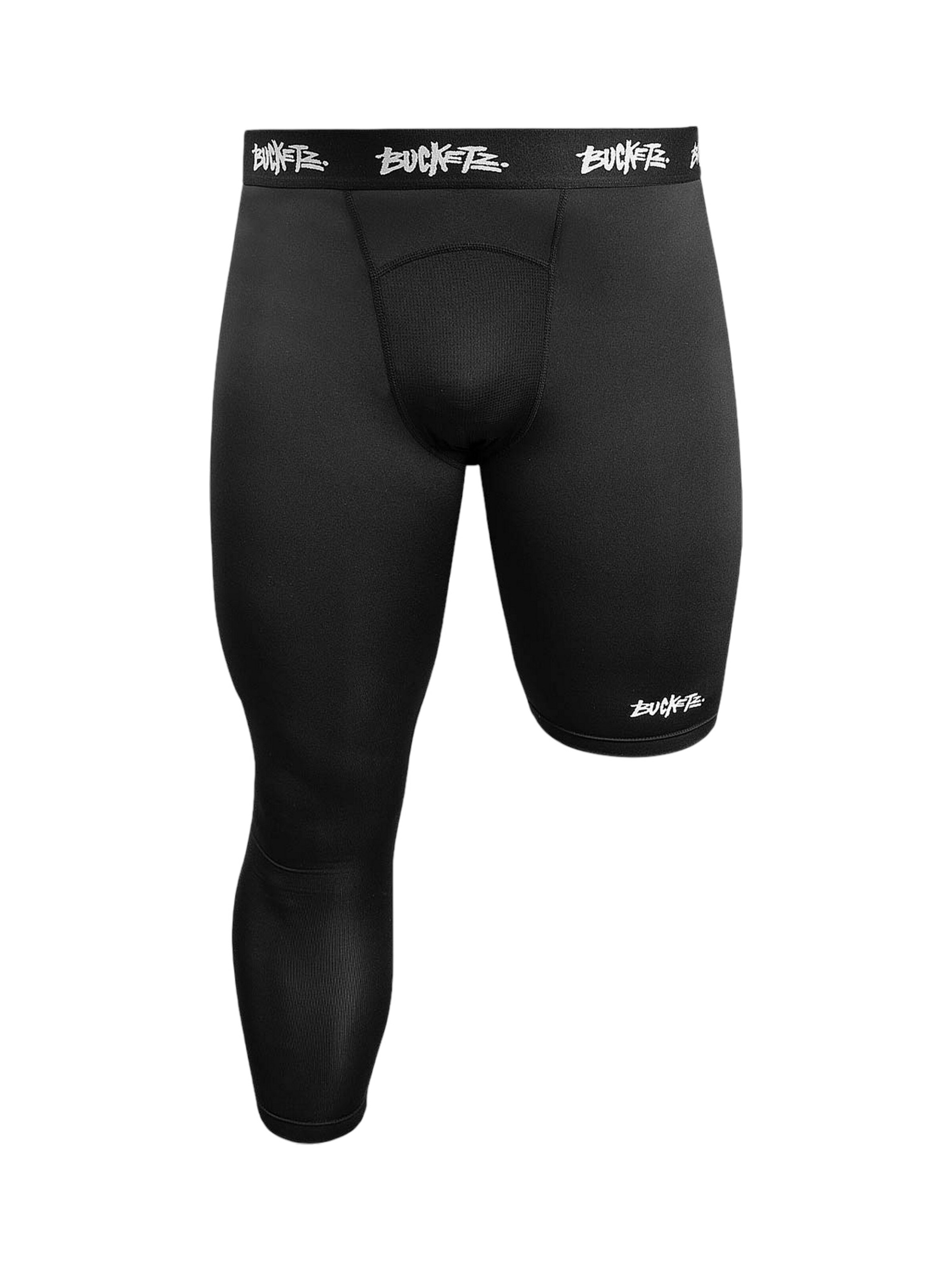 Bucketz Skinny Sporthose 'New School Right Tight' in Schwarz: Vorderseite