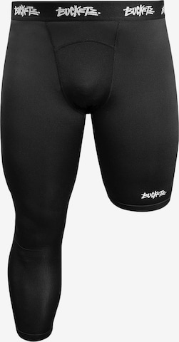 BucketzSkinny Sportske hlače 'New School Right Tight' - crna boja: prednji dio