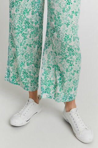 ICHI Wide leg Broek 'IHMARRAKECH' in Groen