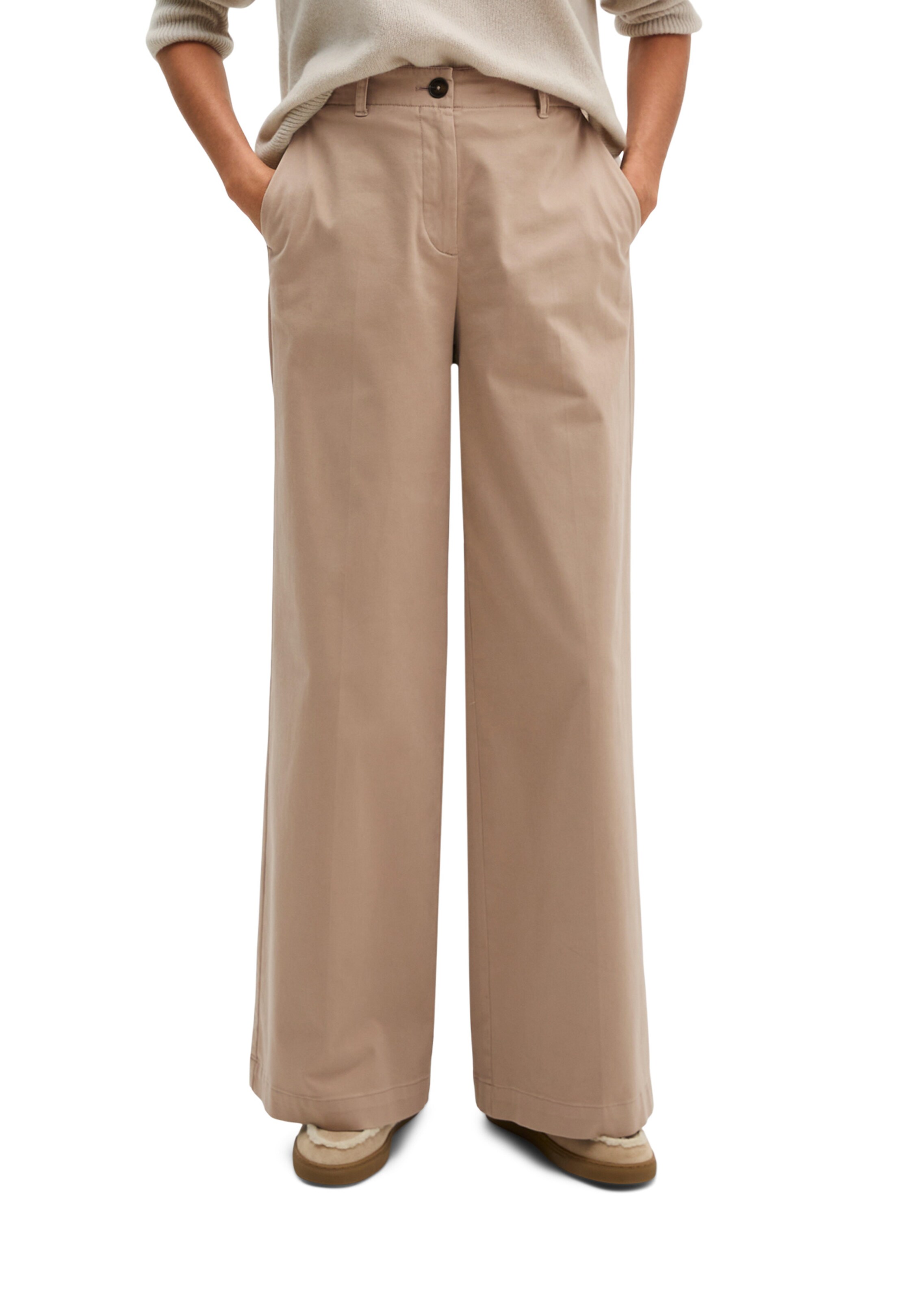 Marc O'Polo Wide leg Trousers 'Margo' in Beige: front