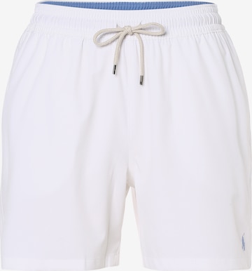 Shorts de bain Polo Ralph Lauren en blanc : devant