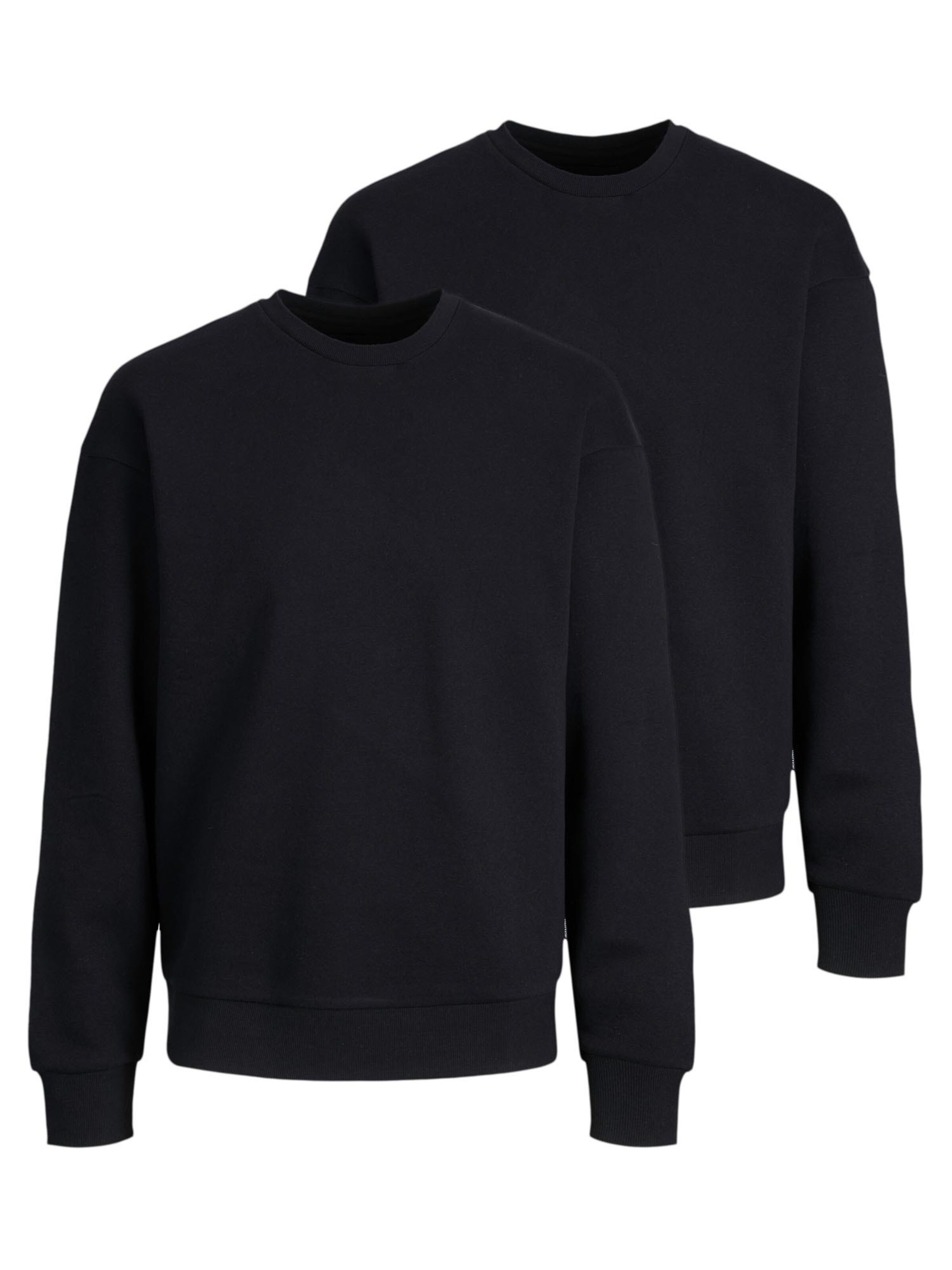 JACK & JONES Sweatshirt 'Star' in Zwart: voorkant