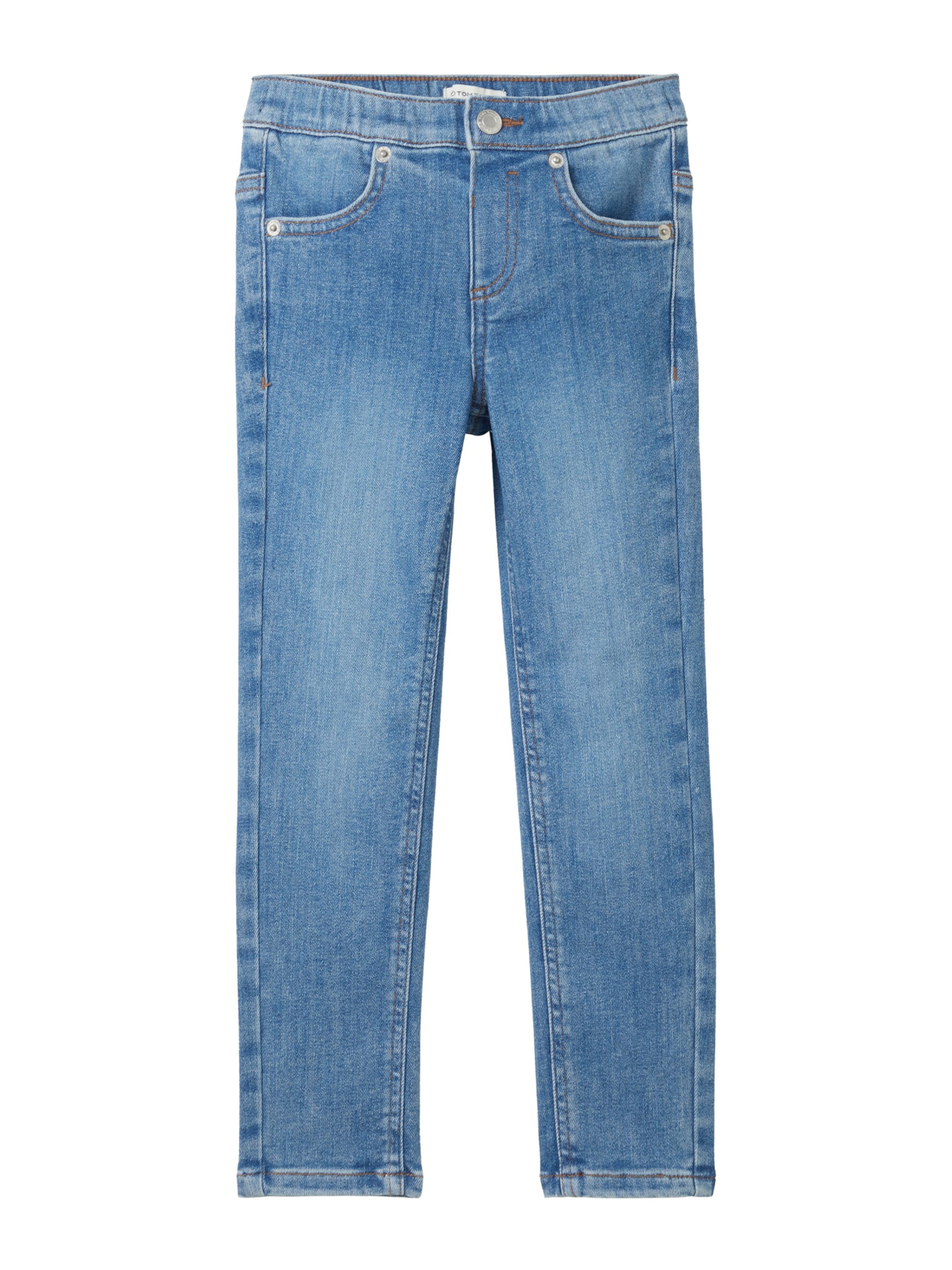 TOM TAILOR Skinny Kavbojke | modra barva: sprednja stran