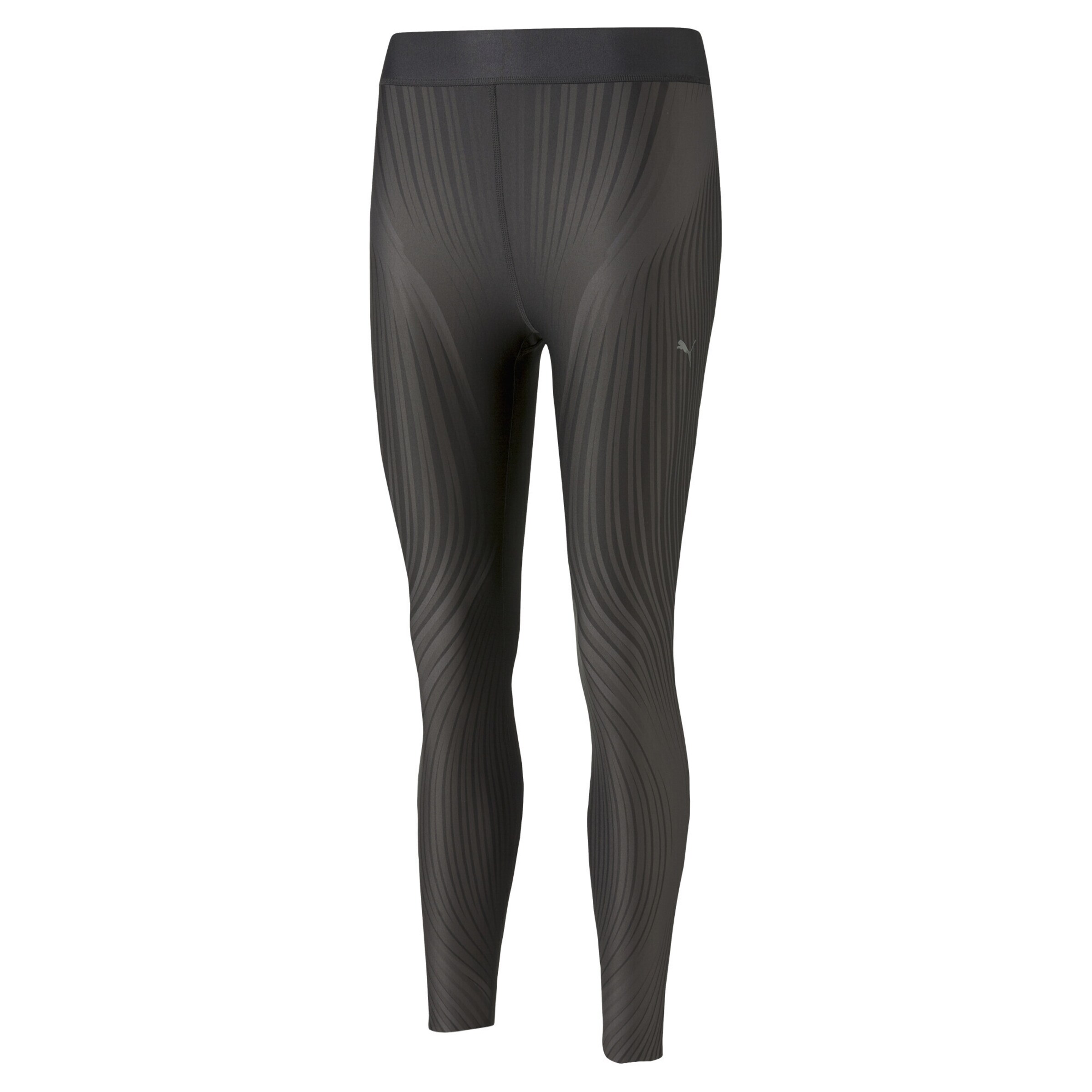 PUMA Skinny Workout Pants in Black: front