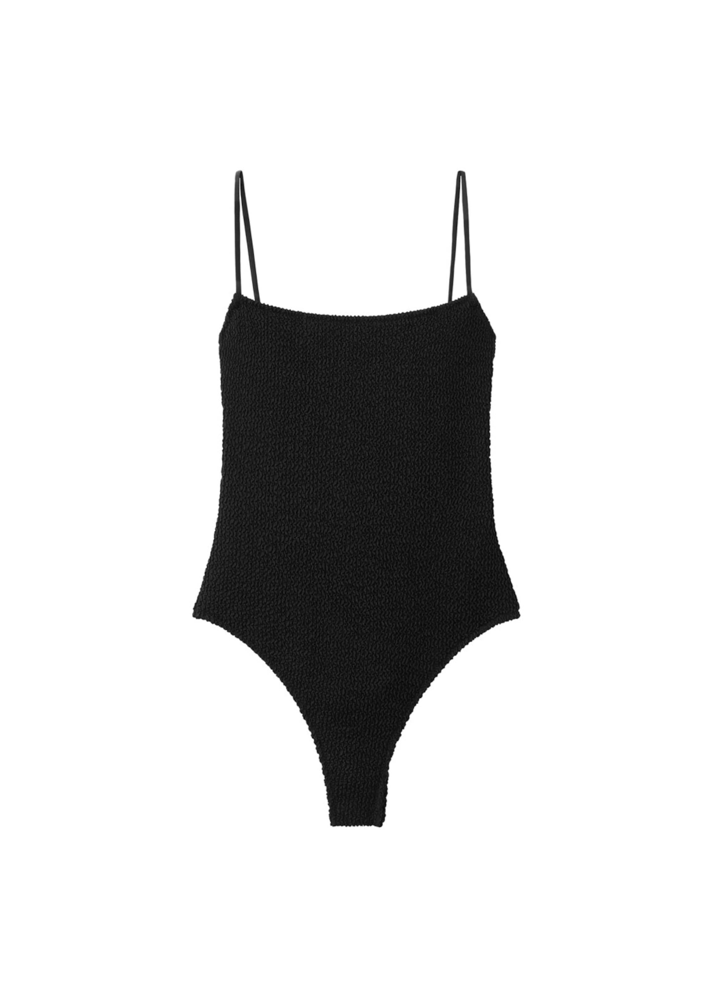 MANGO Swimsuit 'Ocean' in Black: front