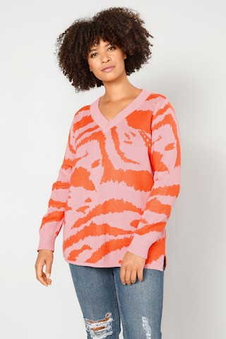 Pull-over Sara Lindholm en rose : devant