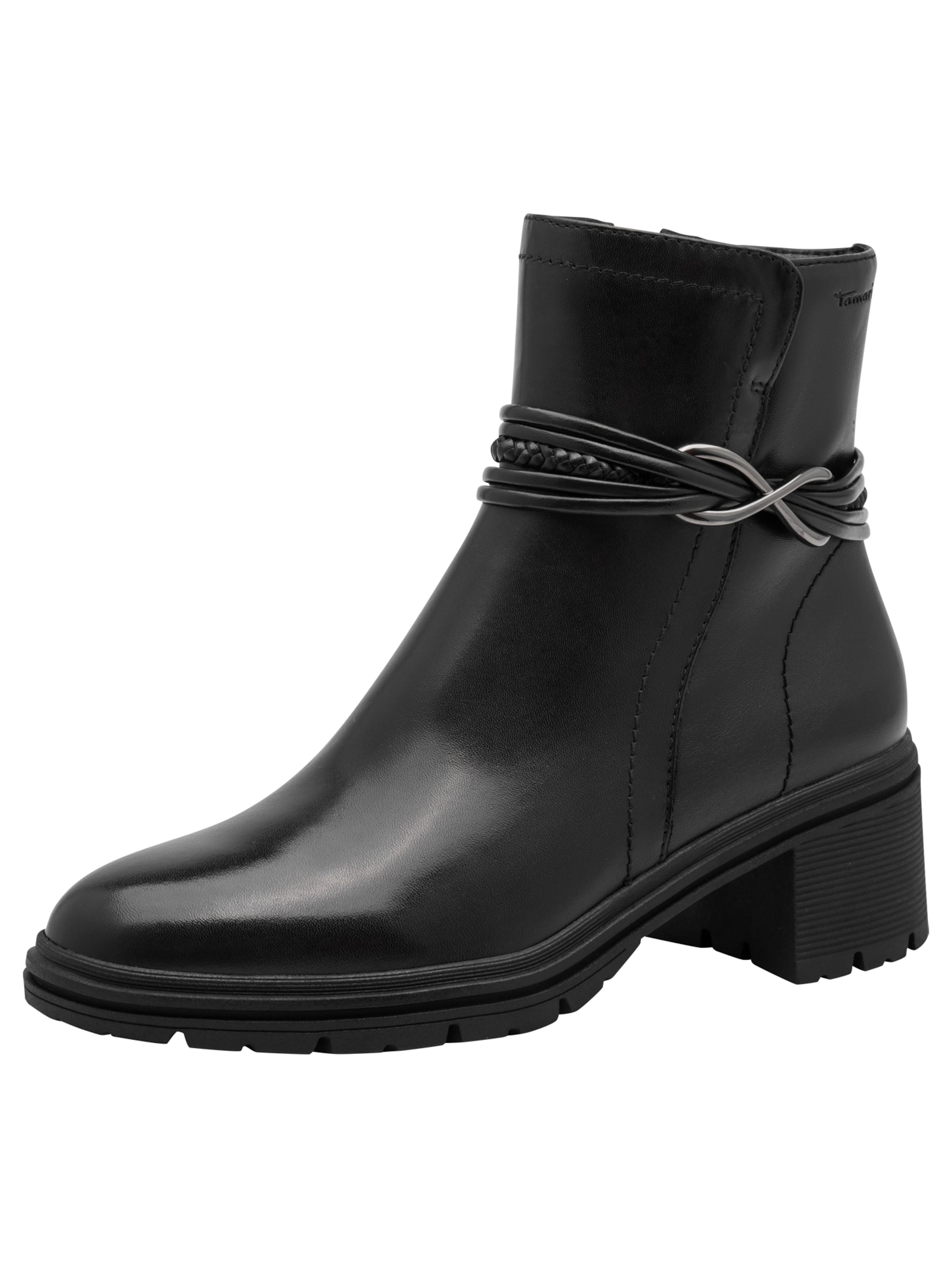 Bottines Tamaris en noir : devant