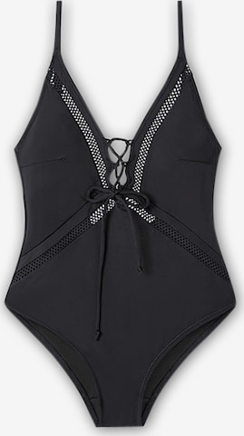 Triunghi Costum de baie întreg de la Gisela pe negru: față