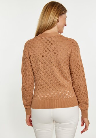 Usha Knit Cardigan in Brown