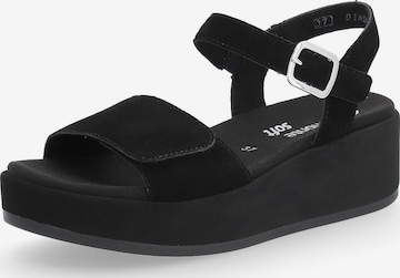 REMONTE Strap Sandals in Black: front