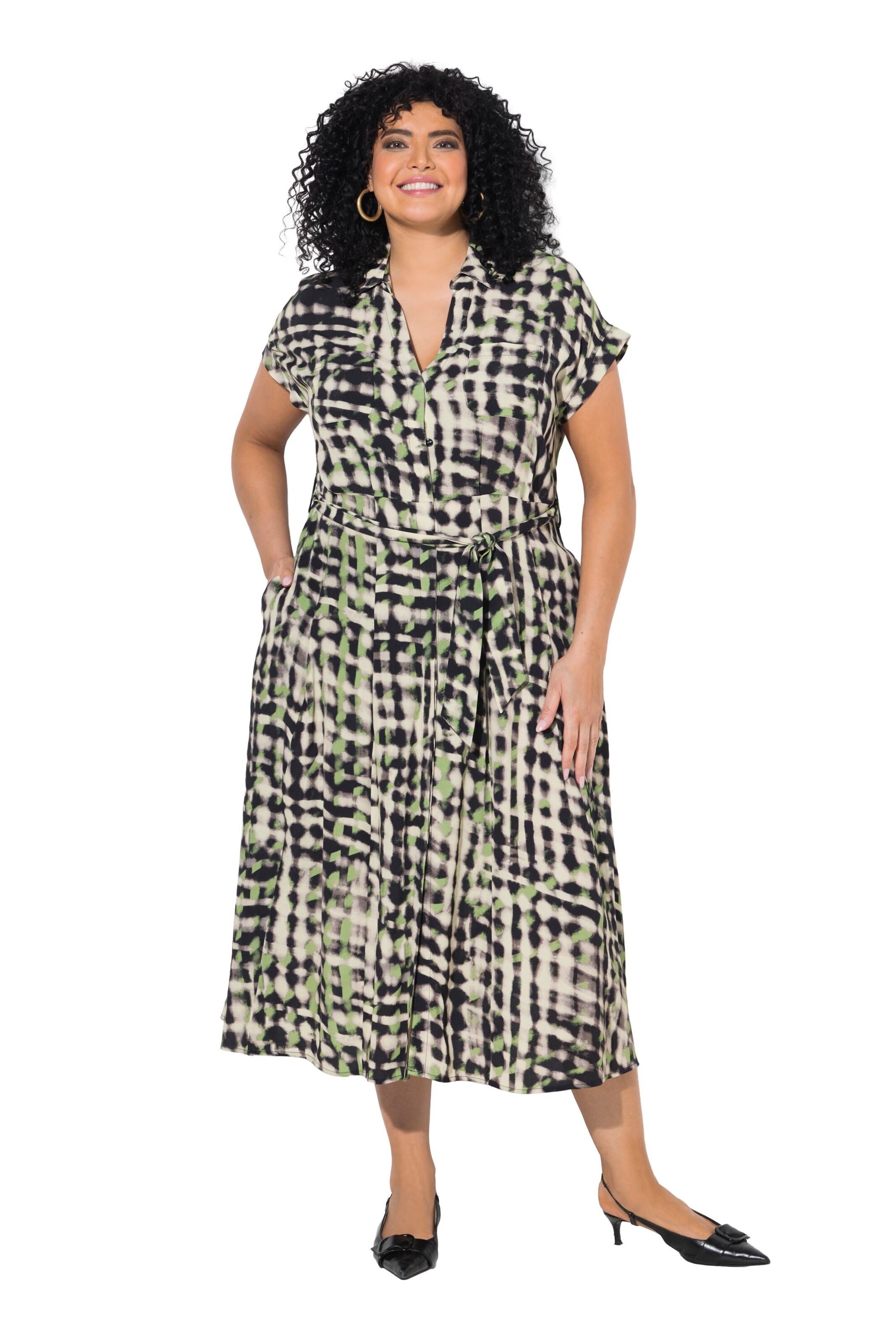 Ulla Popken Dress in Beige: front