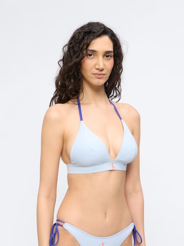 Triangle Hauts de bikini Calvin Klein Swimwear en bleu : devant
