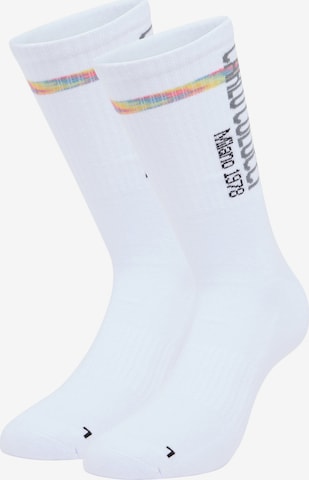 Carlo Colucci Sports socks 'Dian' in White: front